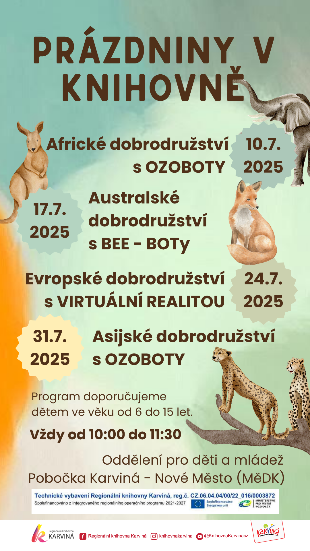 Prázdniny v knihovně - Africké dobrodružství s OZOBOTy